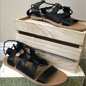 South Beach black sandals